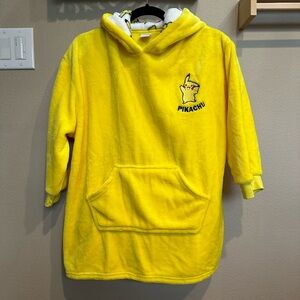 NWOT Pokémon kids boys girls Pikachu Packaway Fleece Oversized Hooded